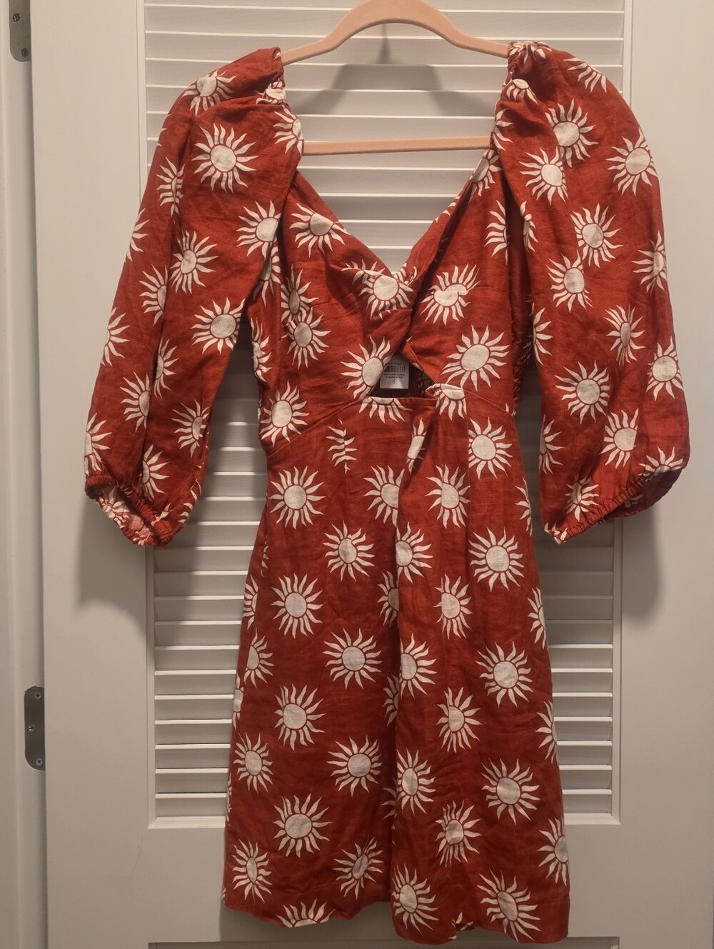 LOFT Beach Linen Cutout Mini Pocket Dress